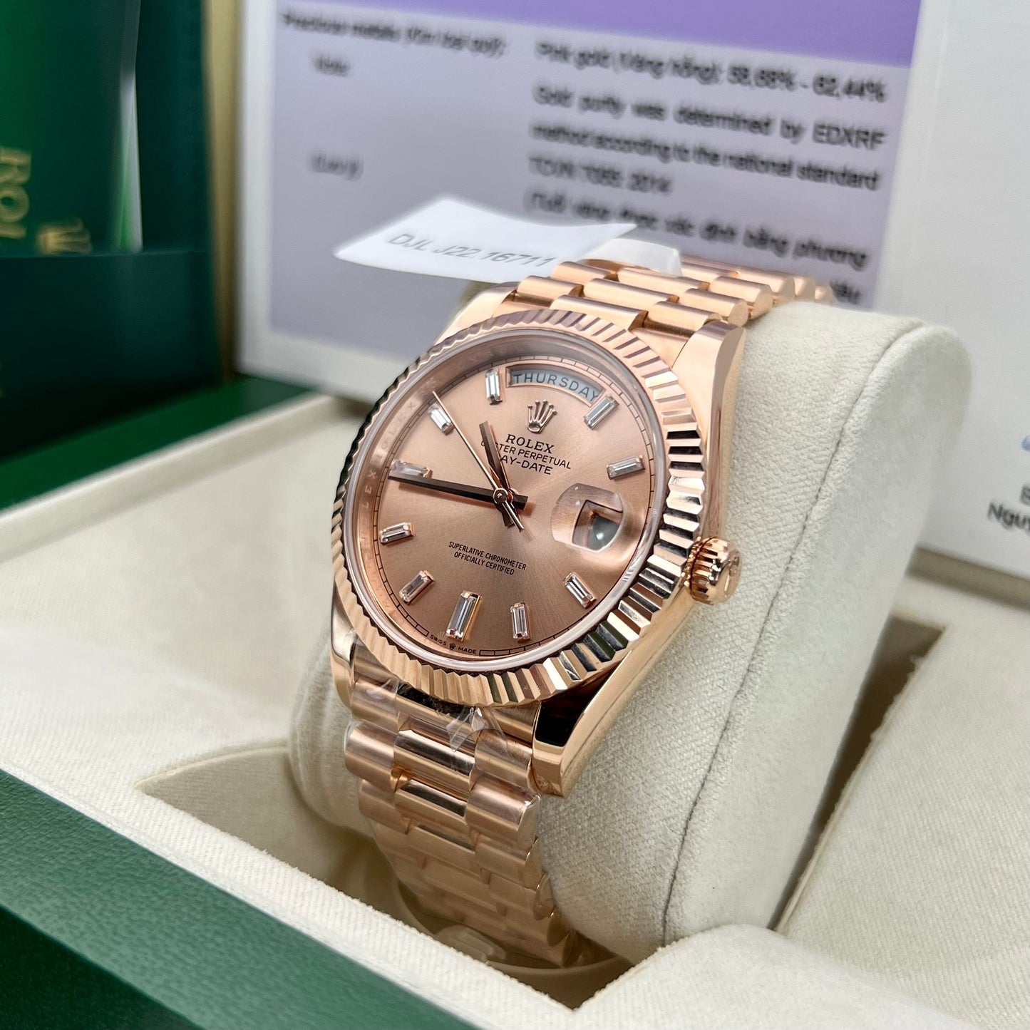 Rolex Day-Date 40 Rosa Oro 228235 champagne Oro Filled 18k from GM Fabbrica