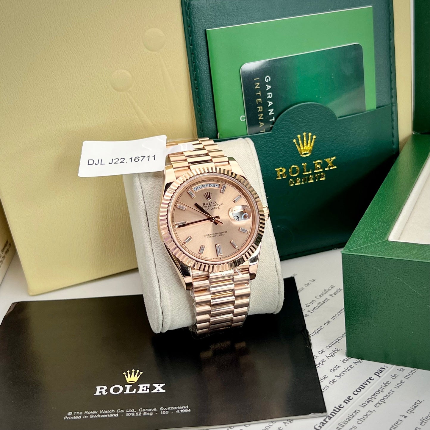 Rolex Day-Date 40 Rosa Oro 228235 champagne Oro Filled 18k from GM Fabbrica