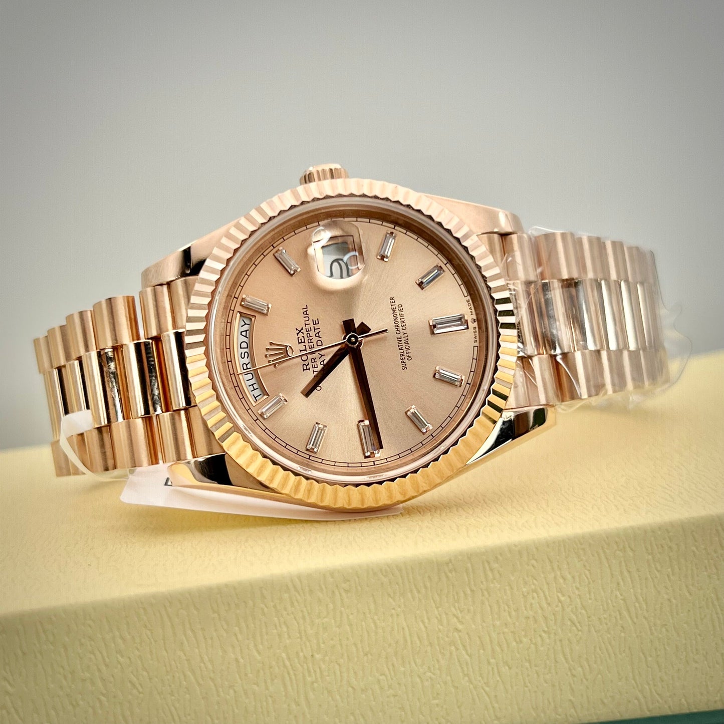 Rolex Day-Date 40 Rosa Oro 228235 champagne Oro Filled 18k from GM Fabbrica