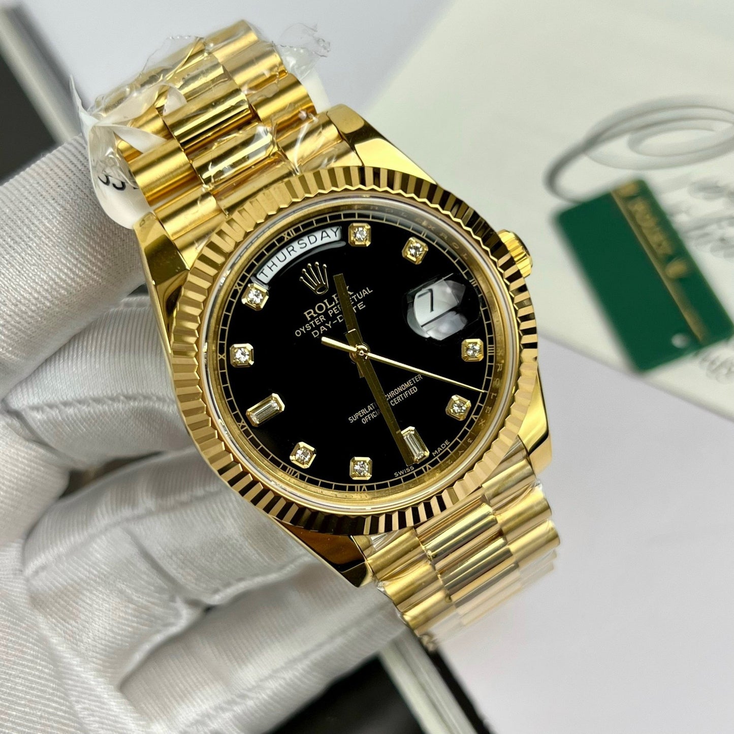 Reloj Rolex Day-Date 36 Oro 118238-0111 Chapado en oro de 18k con 130 gramos de GM Fabbrica