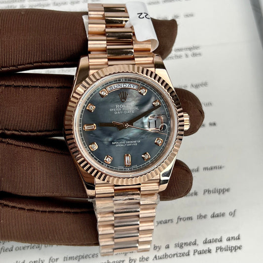 Rolex Day-Date Rosa Oro Rosa Diamond quadrante 36mm 128235  Best 1:1 Edizione coated 18k Rosa Oro 130 gram