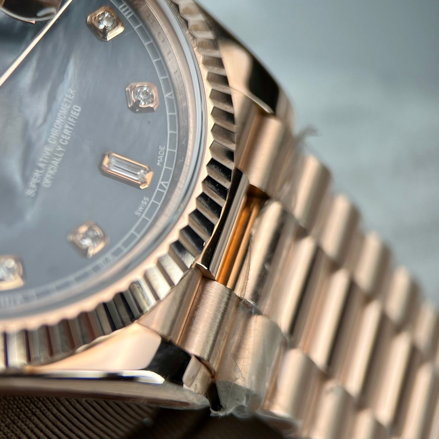 Rolex Day-Date Rosa Oro Rosa Diamond quadrante 36mm 128235  Best 1:1 Edizione coated 18k Rosa Oro 130 gram