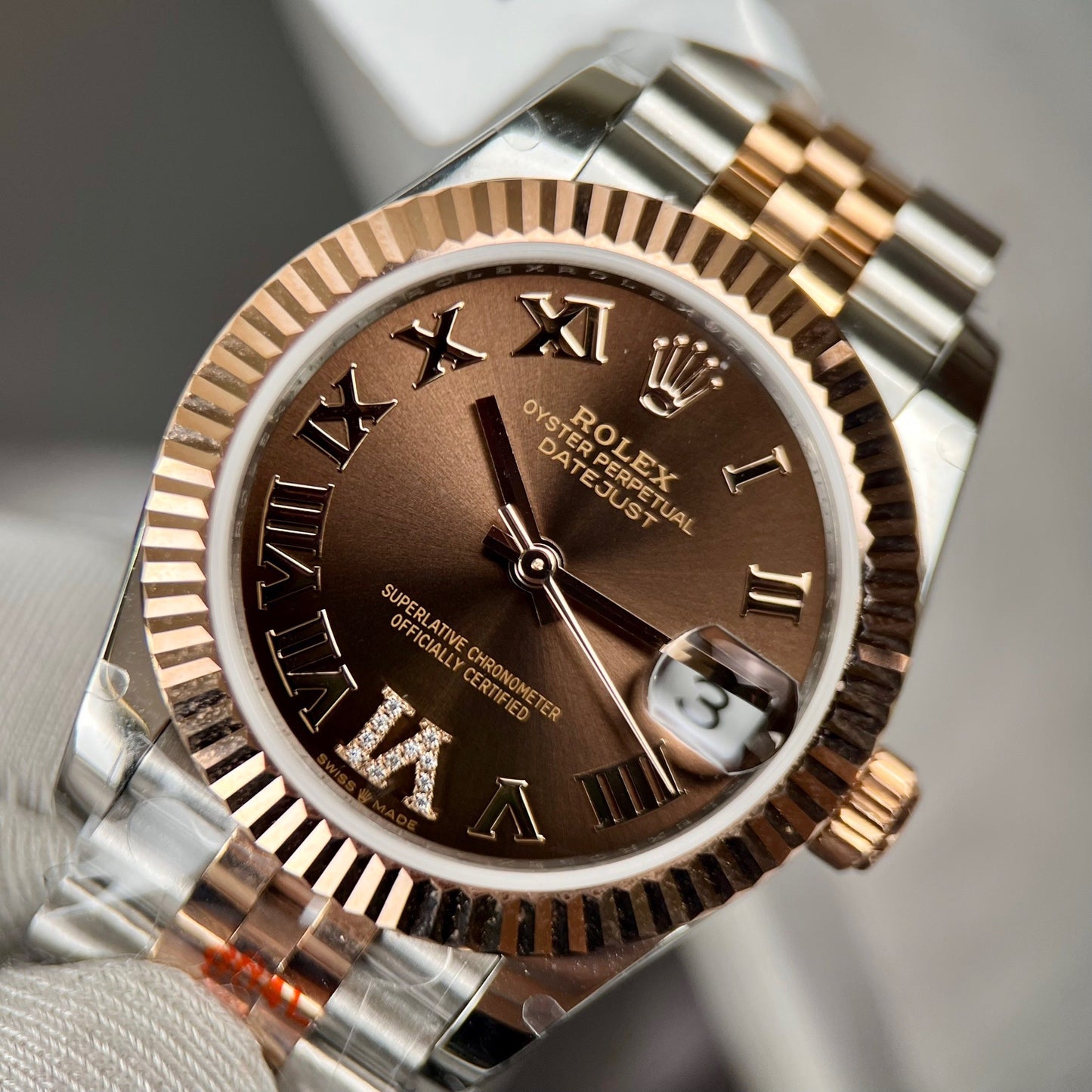 Rolex Datejust 31 Chocolate quadrante Watch 178271 best 1:1 Edizione 18k coated Rosa Oro GM
