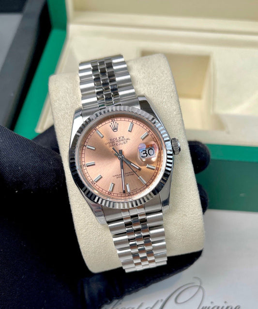 Rolex Datejust 36mm 116234-0090 AR Fabbrica 1:1 edizione migliore Swiss ETA3135 Rosegold quadrante