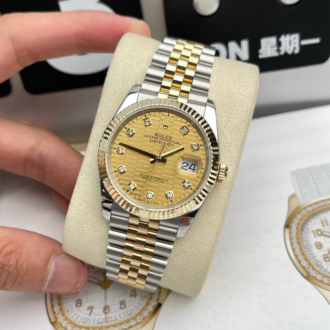 Rolex Datejust 36 126233 GM Fabbrica 1:1 edizione migliore 18K Oro Filled 36mm