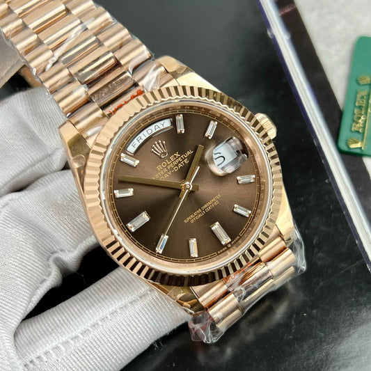 Rolex Day-Date 40mm 228235 chocolate quadrante 18k Rosa Oro filled 167 gram