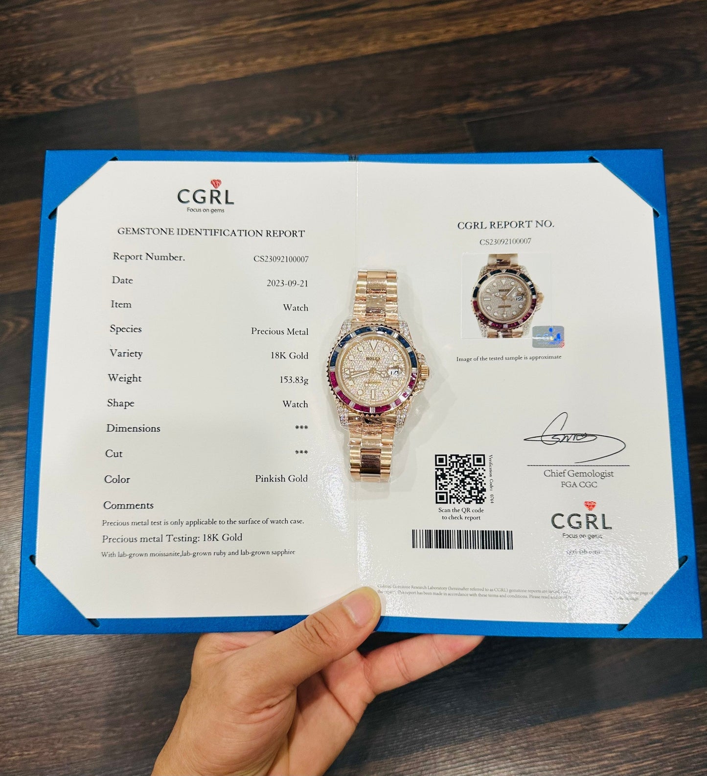 Rolex GMT-Master II 126755 SARU-DIAO Best 1:1 Edizione Ruby Stone and Moissanite 18k Oro