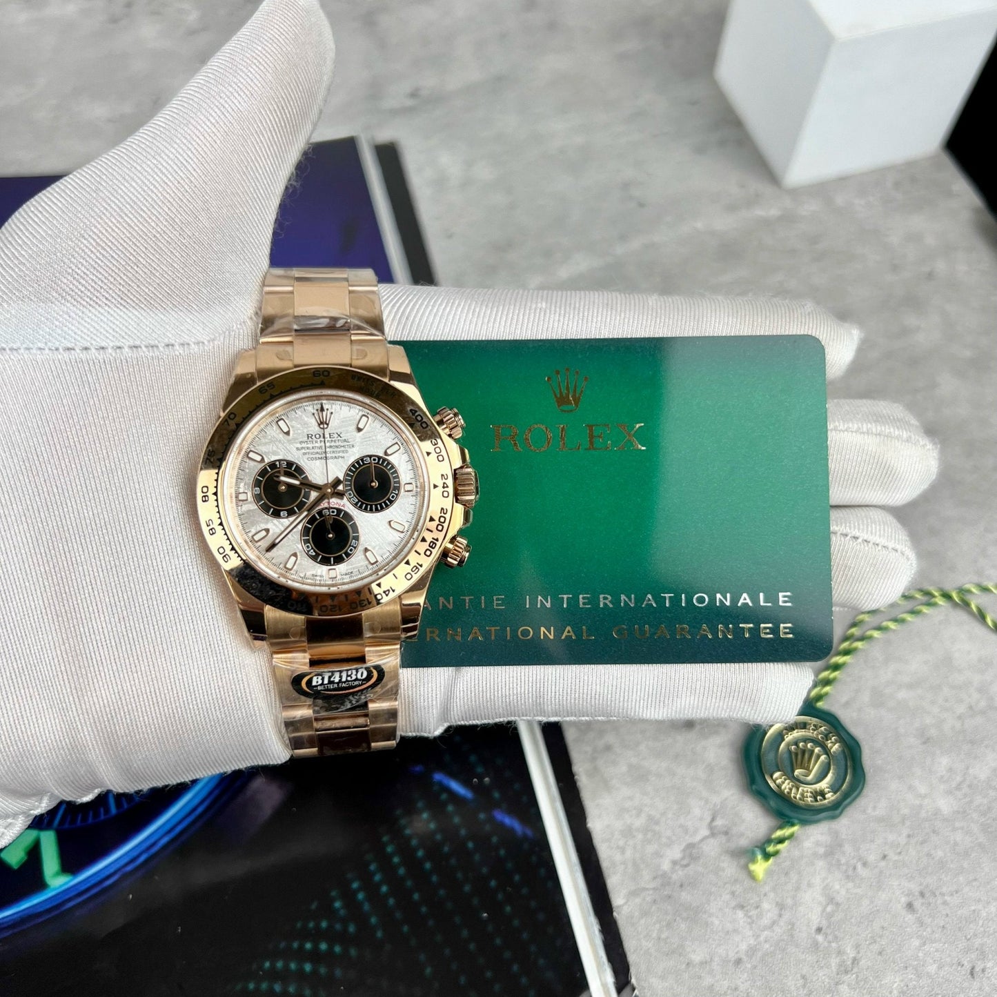 Rolex Daytona 116505 Rosa Oro cronografo 40mm Best 1:1 Edizione quadrante in meteorite BT Fabbrica