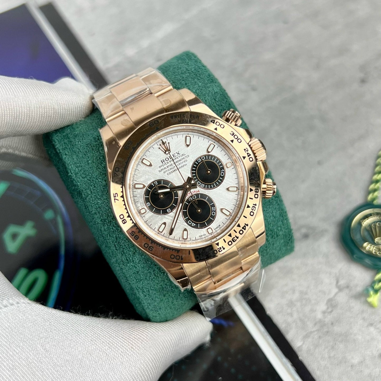 Rolex Daytona 116505 Rosa Oro cronografo 40mm Best 1:1 Edizione quadrante in meteorite BT Fabbrica