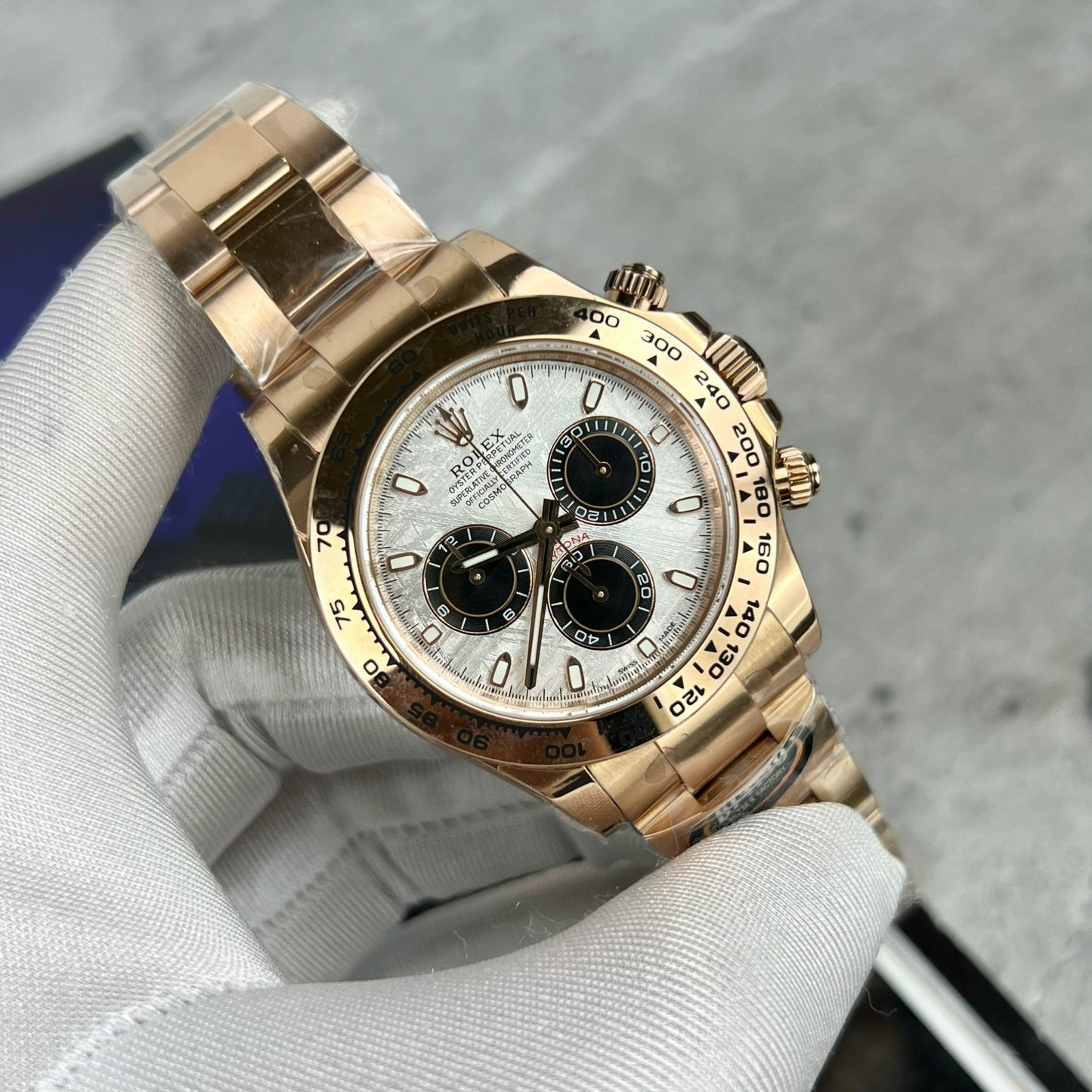 Rolex Daytona 116505 Rosa Oro cronografo 40mm Best 1:1 Edizione quadrante in meteorite BT Fabbrica