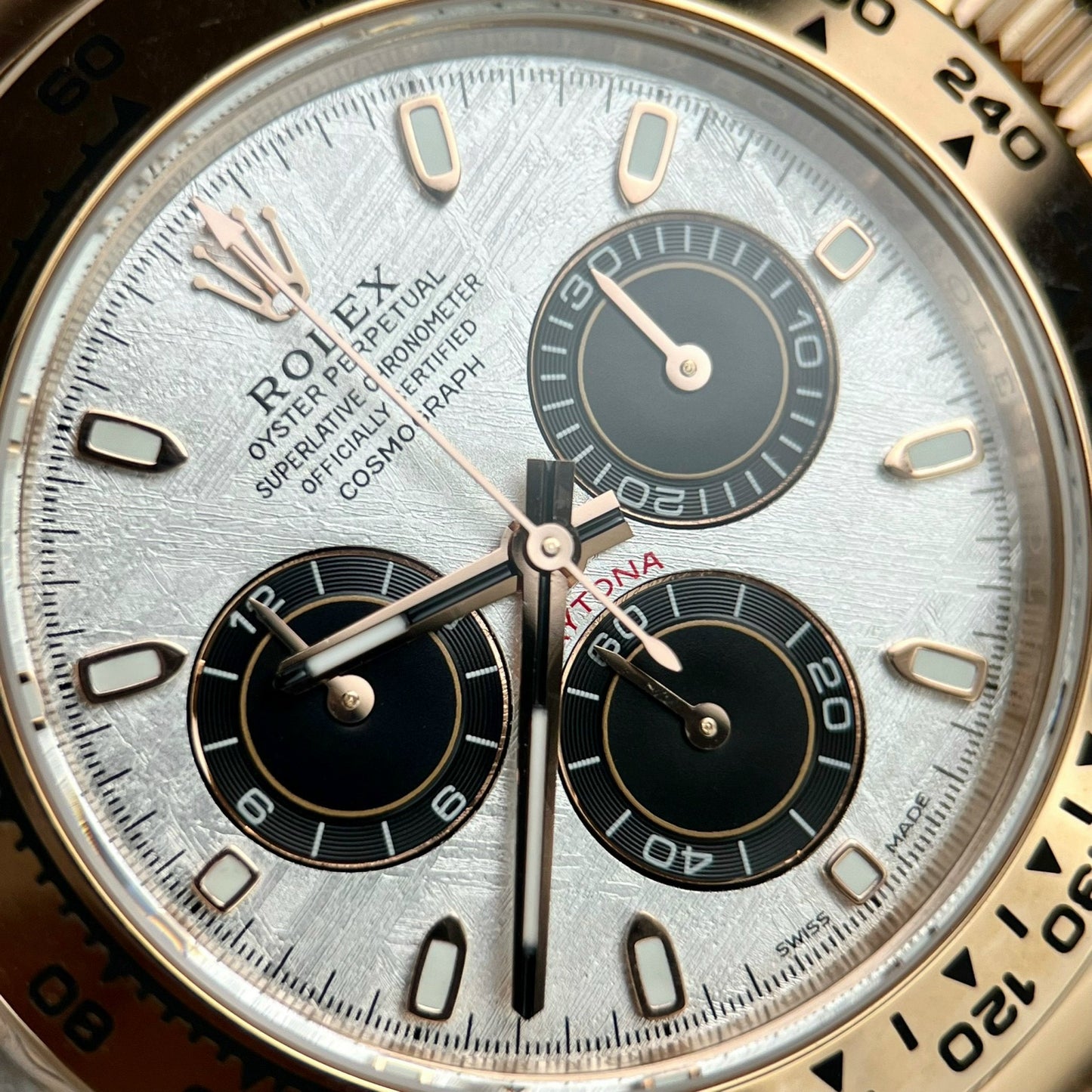 Rolex Daytona 116505 Rosa Oro cronografo 40mm Best 1:1 Edizione quadrante in meteorite BT Fabbrica