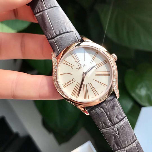 Omega De Ville Trésor Quartz 36 mm 428.58.36.60.02.001 Swiss Original movimento