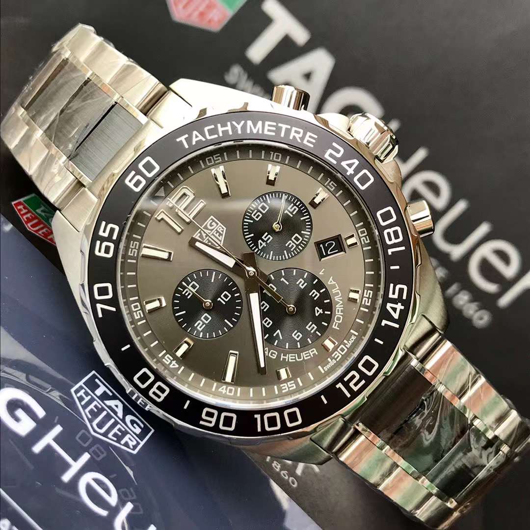 Tag Heuer Formula 1 Chronograph Anthracite Grey Dial Men Watch CAZ1011.BA0843 Swiss Original movimento