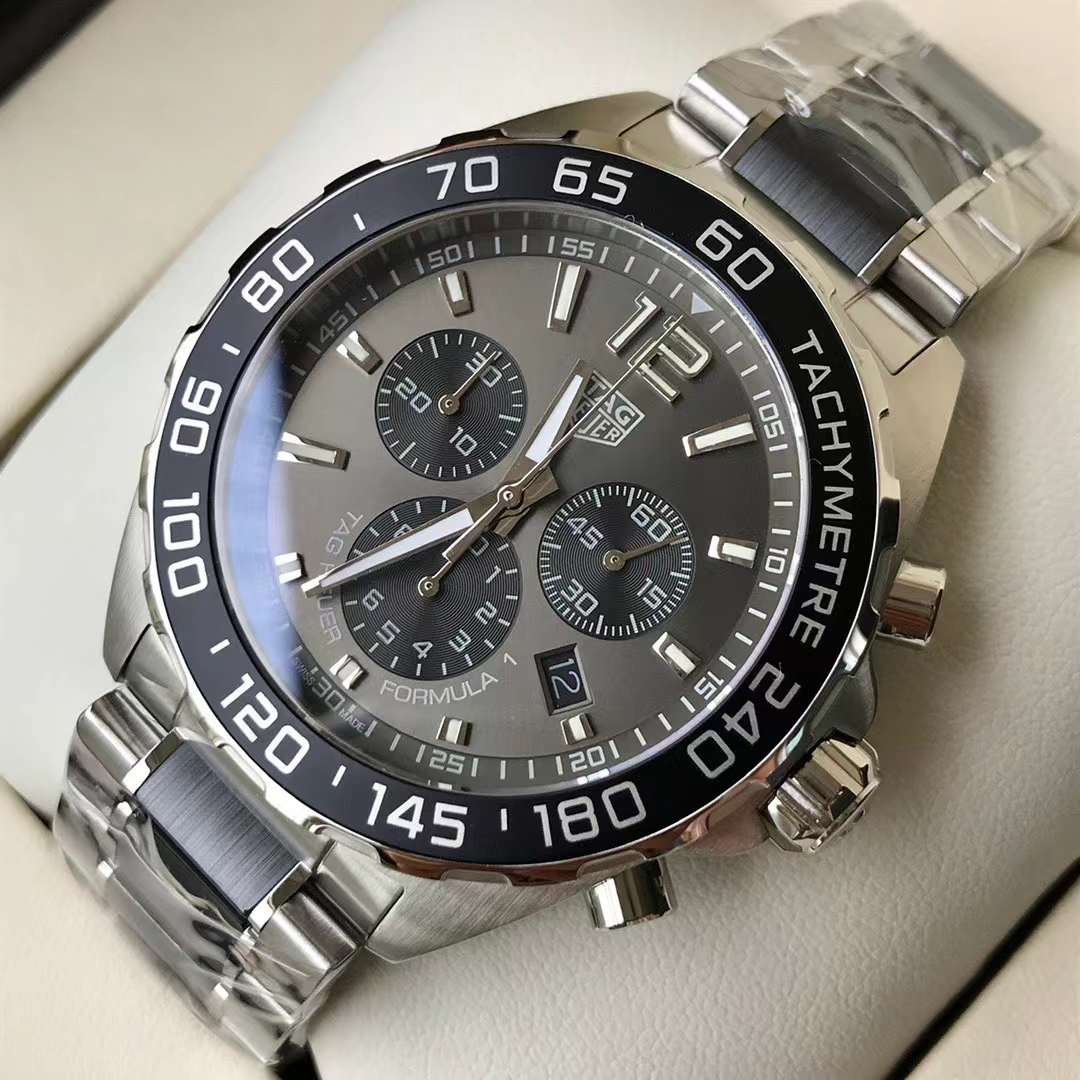 Tag Heuer Formula 1 Chronograph Anthracite Grey Dial Men Watch CAZ1011.BA0843 Swiss Original movimento