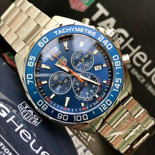 Tag Heuer Formula 1 Chronograph Blue Dial Men Watch CAZ1014.BA0842 Swiss Original movimento