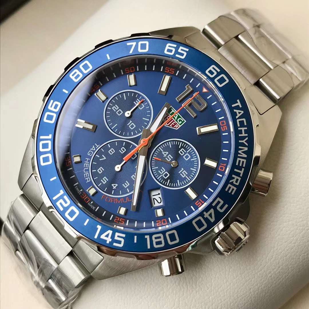 Tag Heuer Formula 1 Chronograph Blue Dial Men Watch CAZ1014.BA0842 Swiss Original movimento