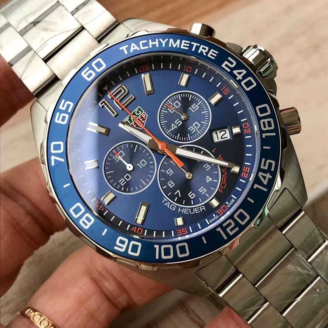 Tag Heuer Formula 1 Chronograph Blue Dial Men Watch CAZ1014.BA0842 Swiss Original movimento