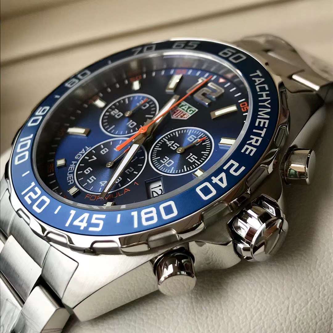 Tag Heuer Formula 1 Chronograph Blue Dial Men Watch CAZ1014.BA0842 Swiss Original movimento