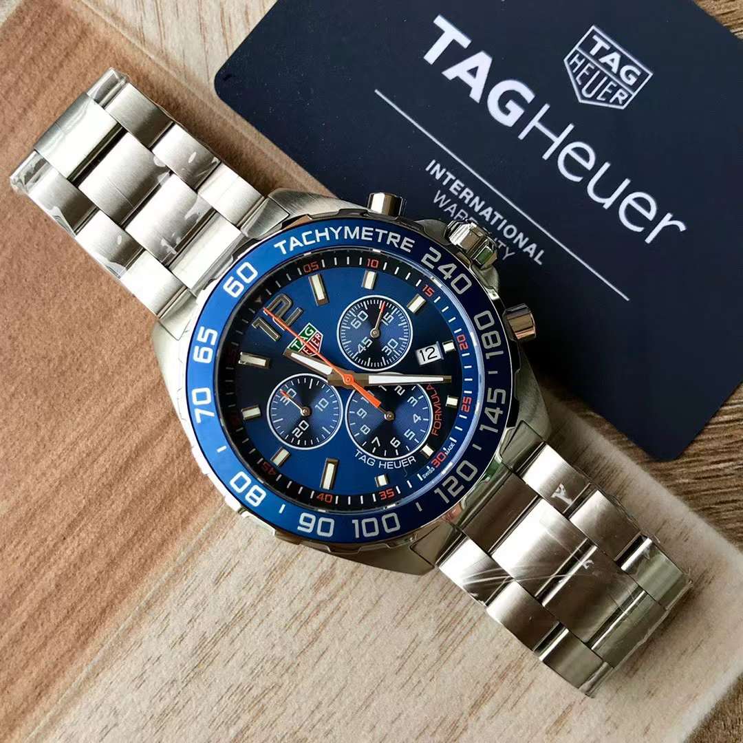 Tag Heuer Formula 1 Chronograph Blue Dial Men Watch CAZ1014.BA0842 Swiss Original movimento