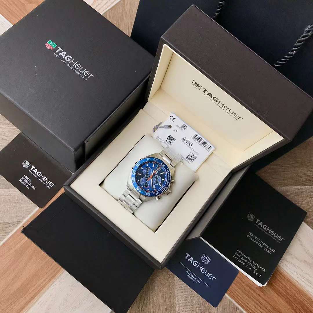 Tag Heuer Formula 1 Chronograph Blue Dial Men Watch CAZ1014.BA0842 Swiss Original movimento