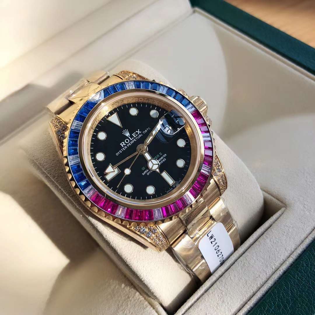 Rolex Gmt-Master II M126755SARU 41mm Swiss original movimento 18k plated