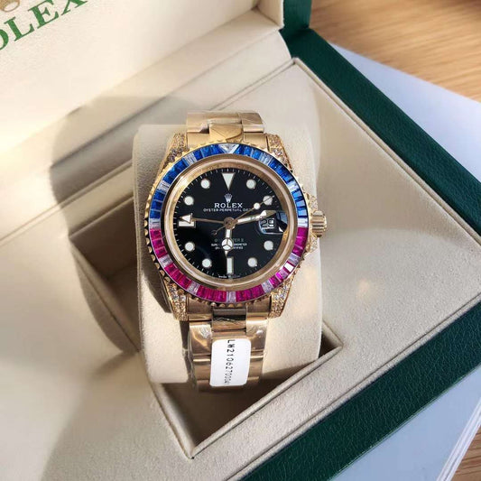 Rolex Gmt-Master II M126755SARU 41mm Swiss original movimento 18k plated