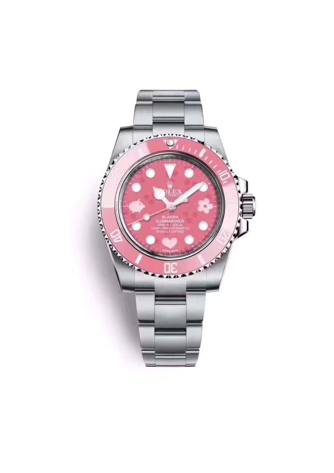 Rolex Submariner BLAKEN Pink Pig Steel no date Swiss Original movimento