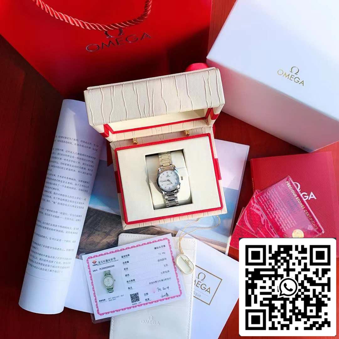 Omega Seamaster Aqua Terra 150M Ladies 28mm Quartz Diamond  Swiss Original movimento