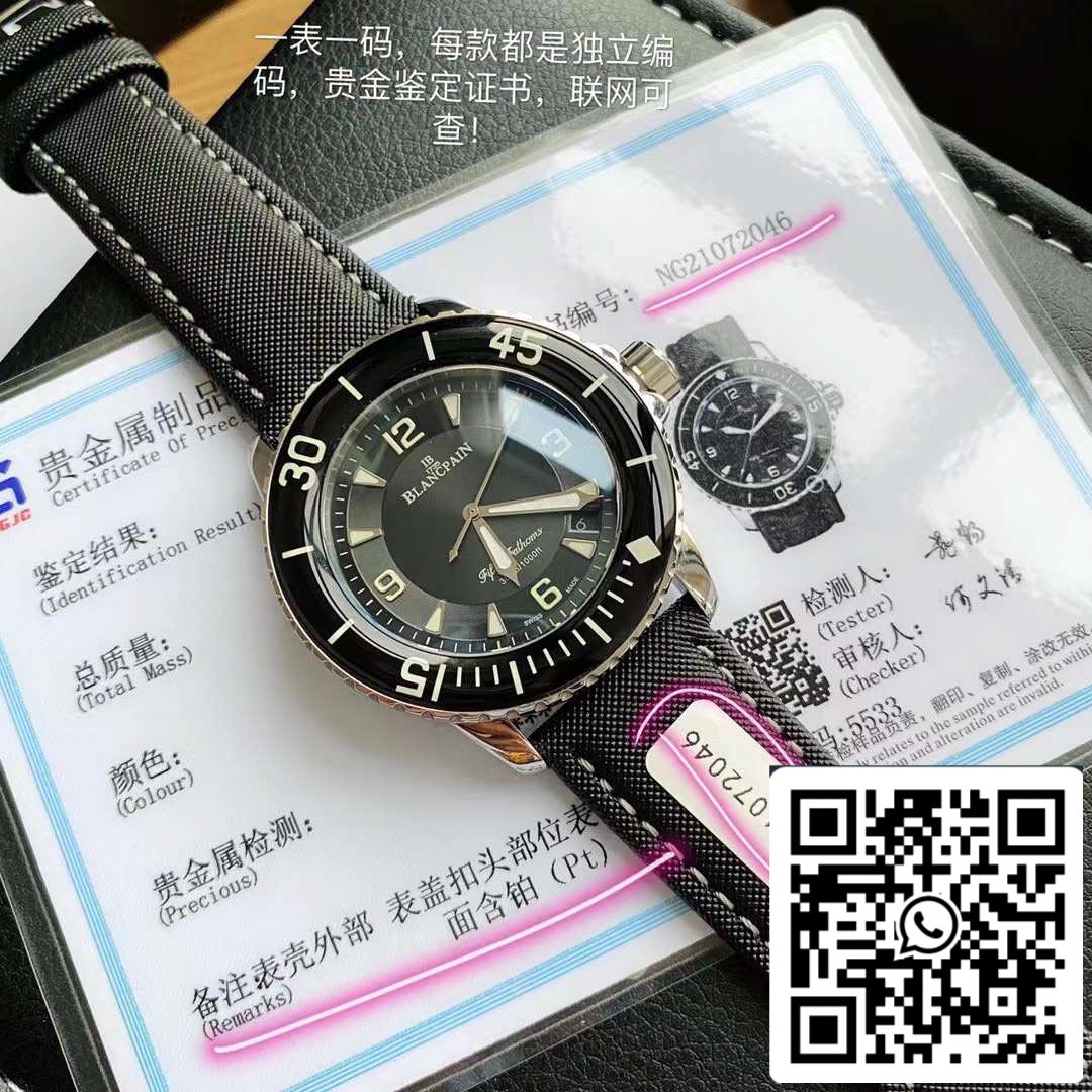 Blancpain Fifty Fathoms 5015-1130-52 Movimento original suíço