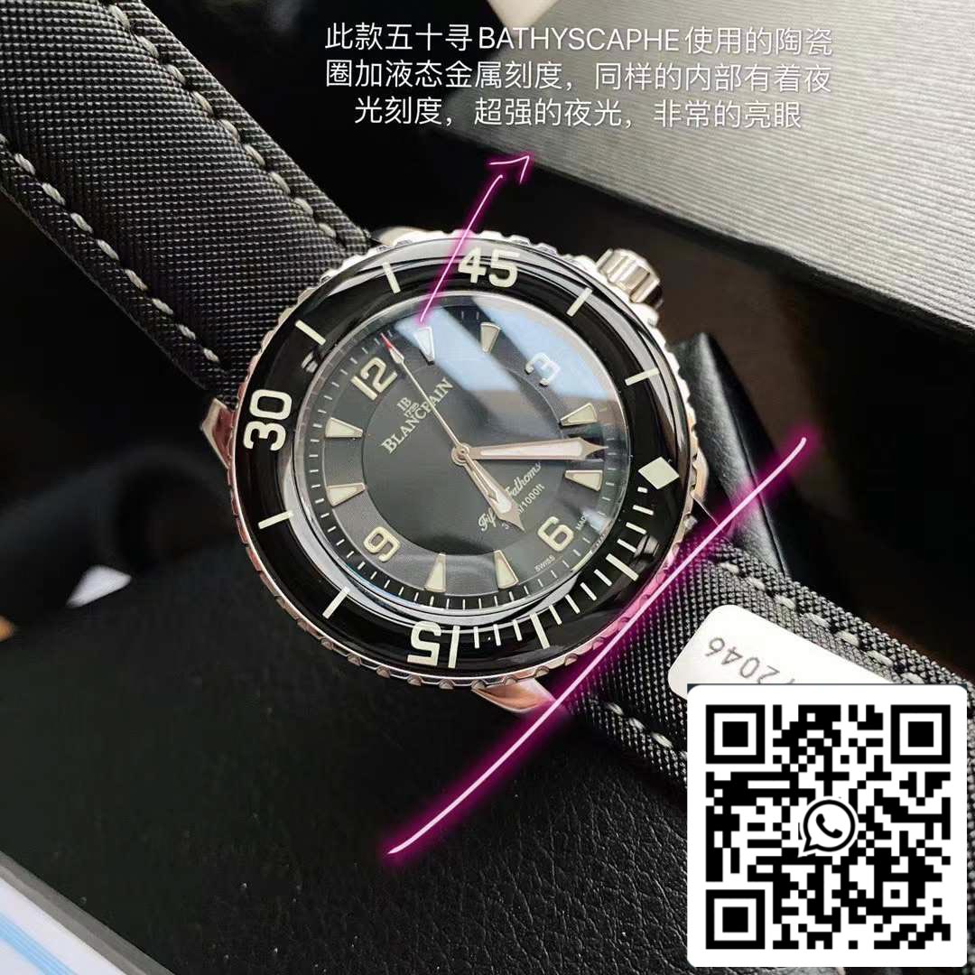 Blancpain Fifty Fathoms 5015-1130-52 Movimento original suíço