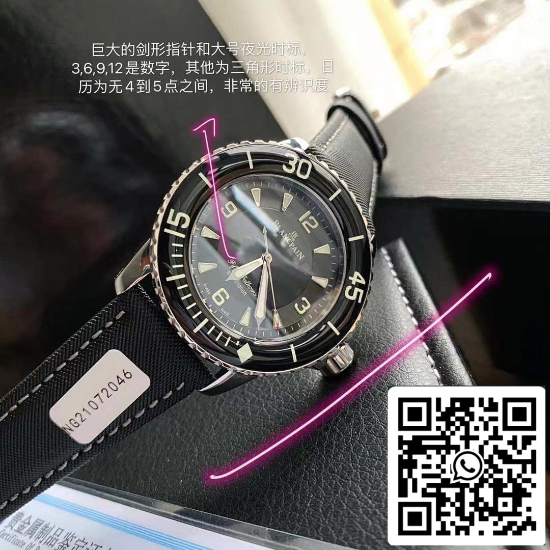 Blancpain Fifty Fathoms 5015-1130-52 Movimento original suíço