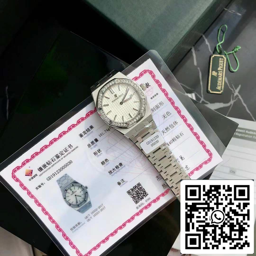 Audemars Piguet Royal Oak 67651ST.ZZ.1261ST.01 Diamond bezel Swiss Original movimento