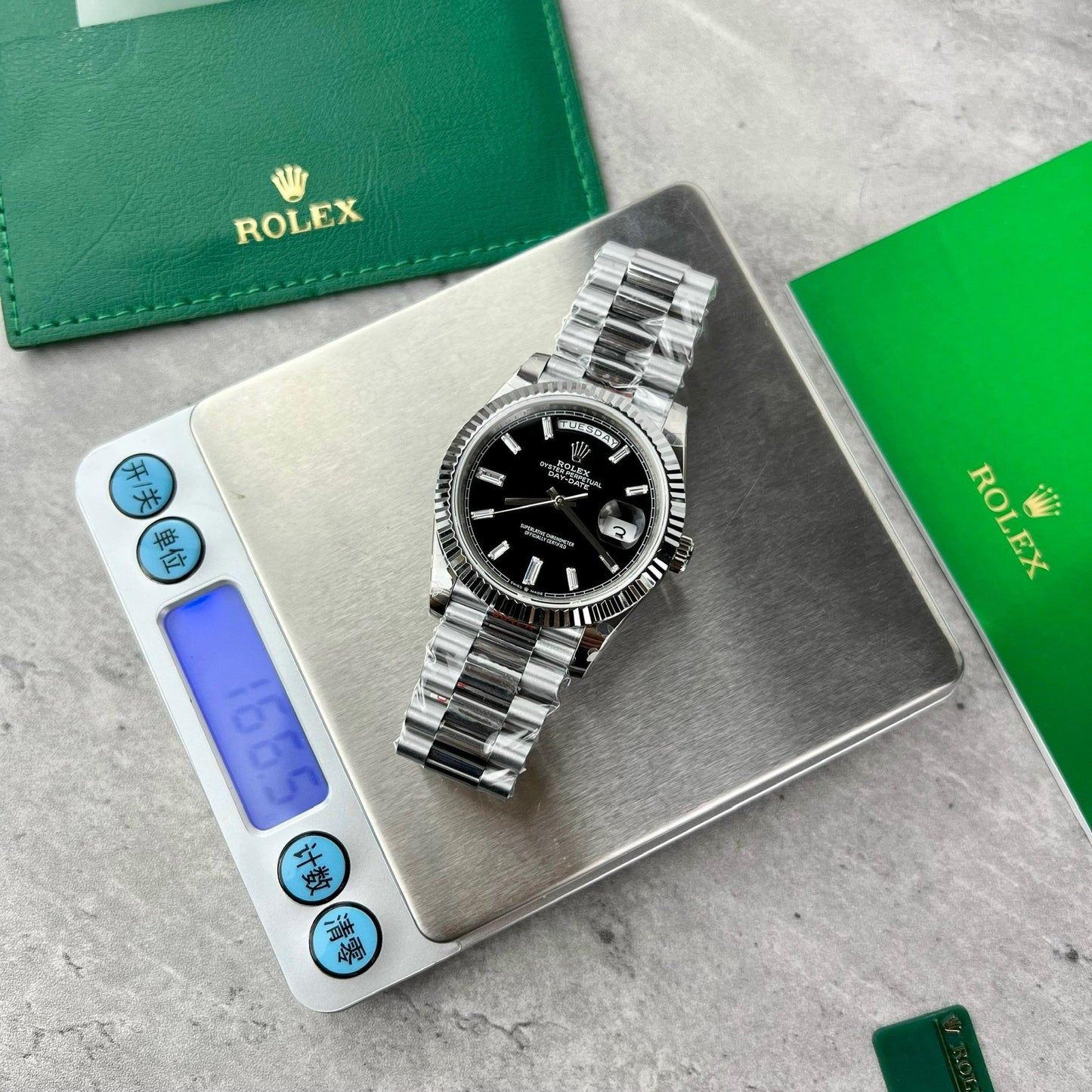 Rolex Day Date M228239 1:1 edizione migliore GM Fabbrica V2 quadrante nero