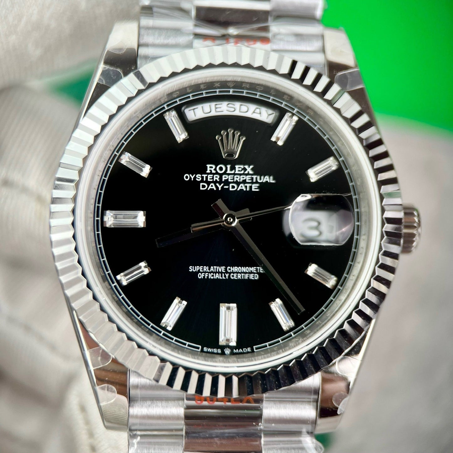 Rolex Day Date M228239 1:1 edizione migliore GM Fabbrica V2 quadrante nero