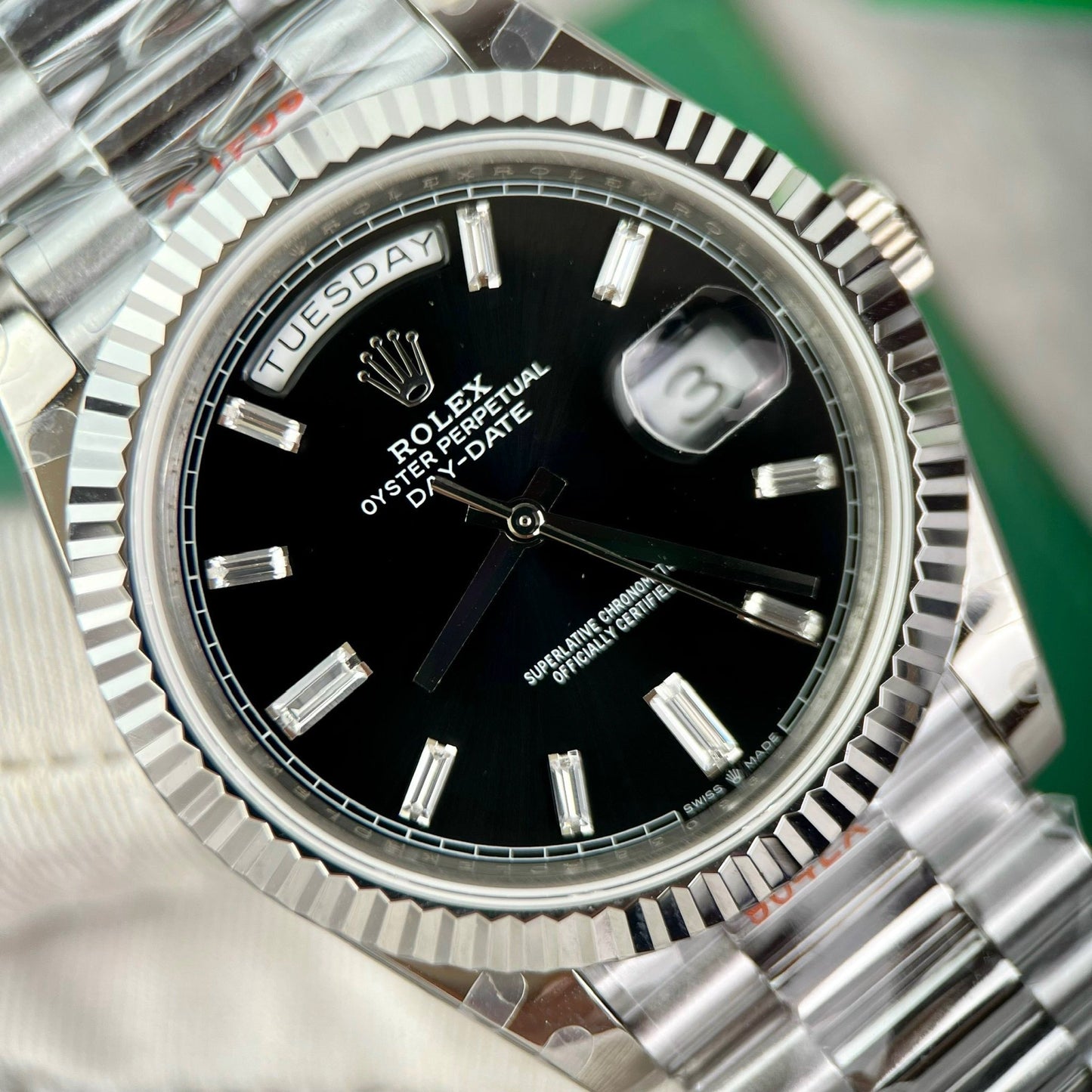 Rolex Day Date M228239 1:1 edizione migliore GM Fabbrica V2 quadrante nero