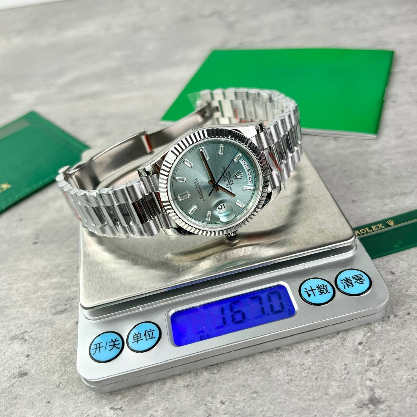 Rolex Day Date M228239 1:1 edizione migliore GM Fabbrica V2 Blu Tiffany quadrante