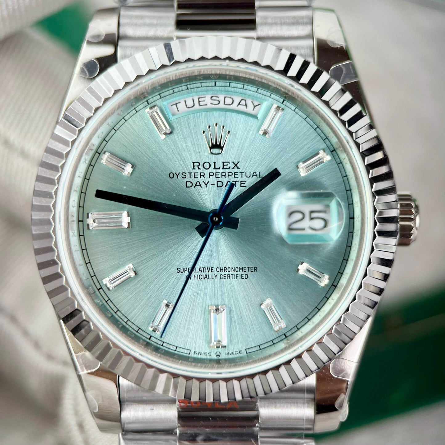 Rolex Day Date M228239 1:1 edizione migliore GM Fabbrica V2 Blu Tiffany quadrante
