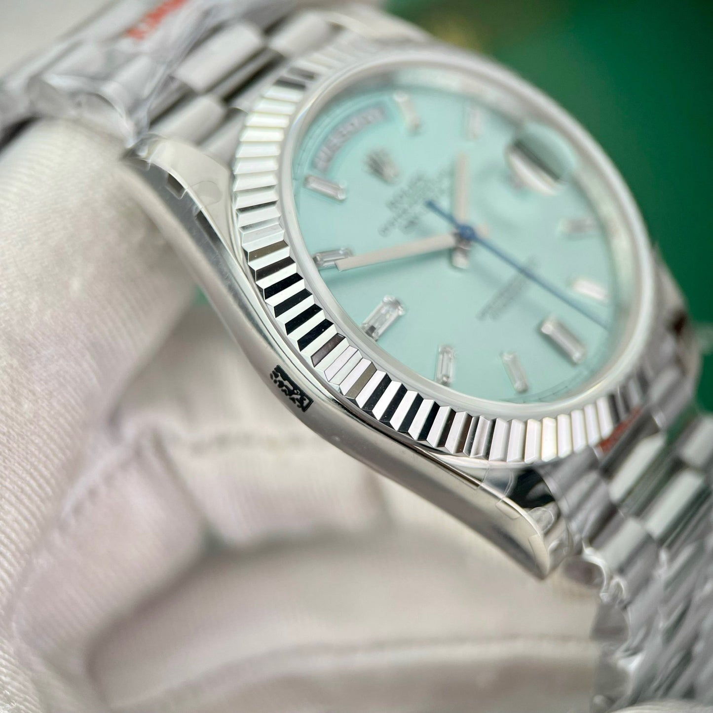Rolex Day Date M228239 1:1 edizione migliore GM Fabbrica V2 Blu Tiffany quadrante