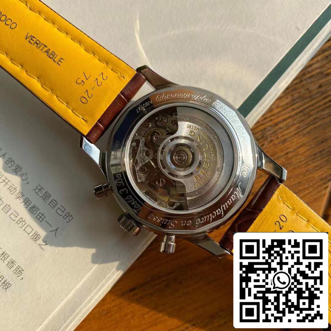 Relógio Breitling Navitimer 1 B01 Cronógrafo 46 Mostrador Branco Masculino - Movimento Original Suíço