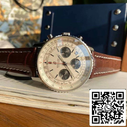 Breitling Navitimer 1 B01 Chronograph 46 White Dial Men's Watch - Swiss Original movimento