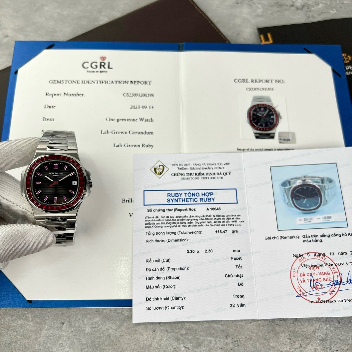 Patek Philippe Nautilus 5711/112P-001Best 1:1 Edition PPF Fabbrica custom Ruby Stone