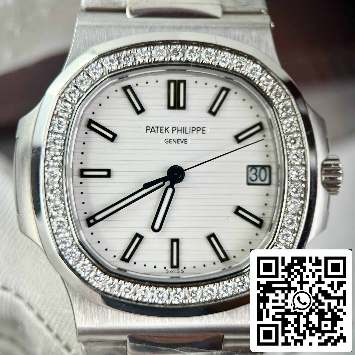 Patek Philippe Nautilus 5711/1A-011 Best 1:1 Edition PPF Fabbrica custom Diamonds Moissanite