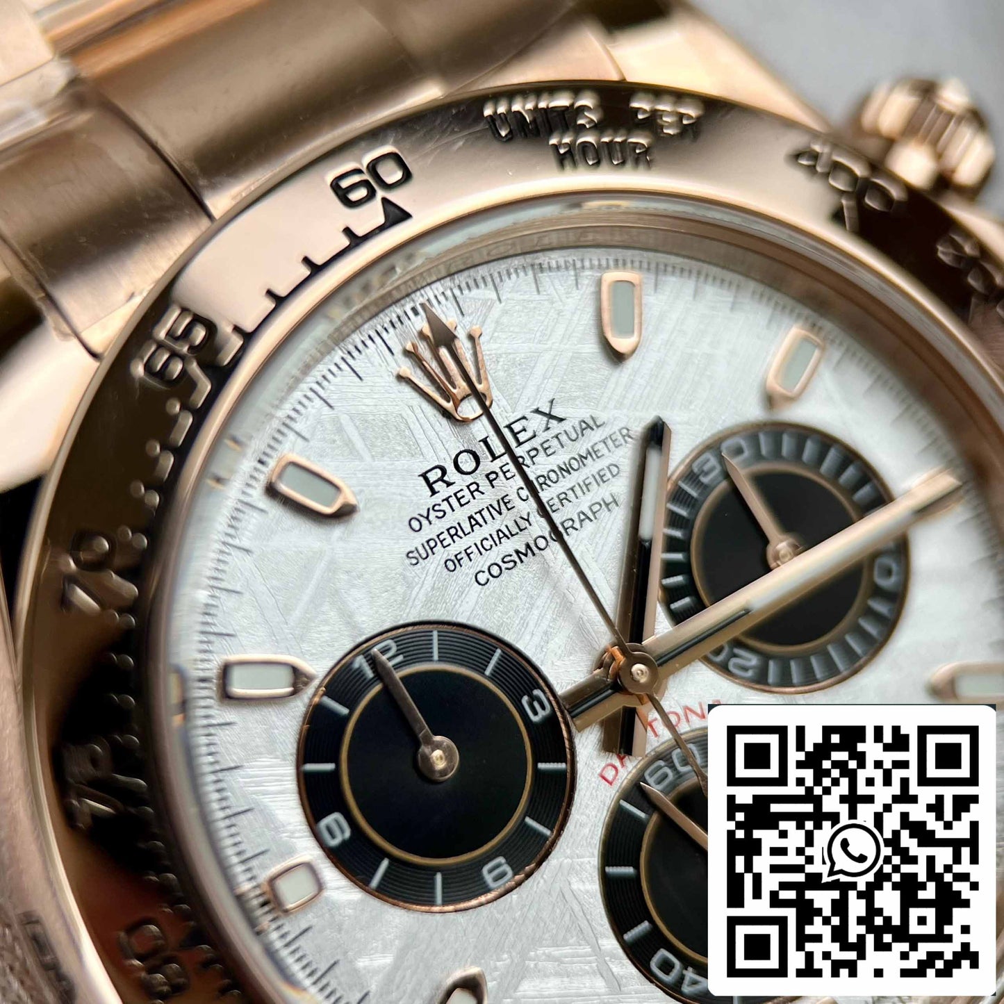 Best replica ROLEX Cosmograph Daytona 116505 Rosa Oro quadrante in meteorite - 18k Rosa Oro coated