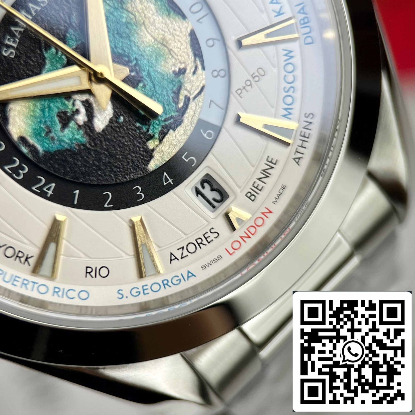 Omega Seamaster 220.93.43.22.99.001 Aqua-Terra Worldtimer 43 - Melhor Edição 1:1