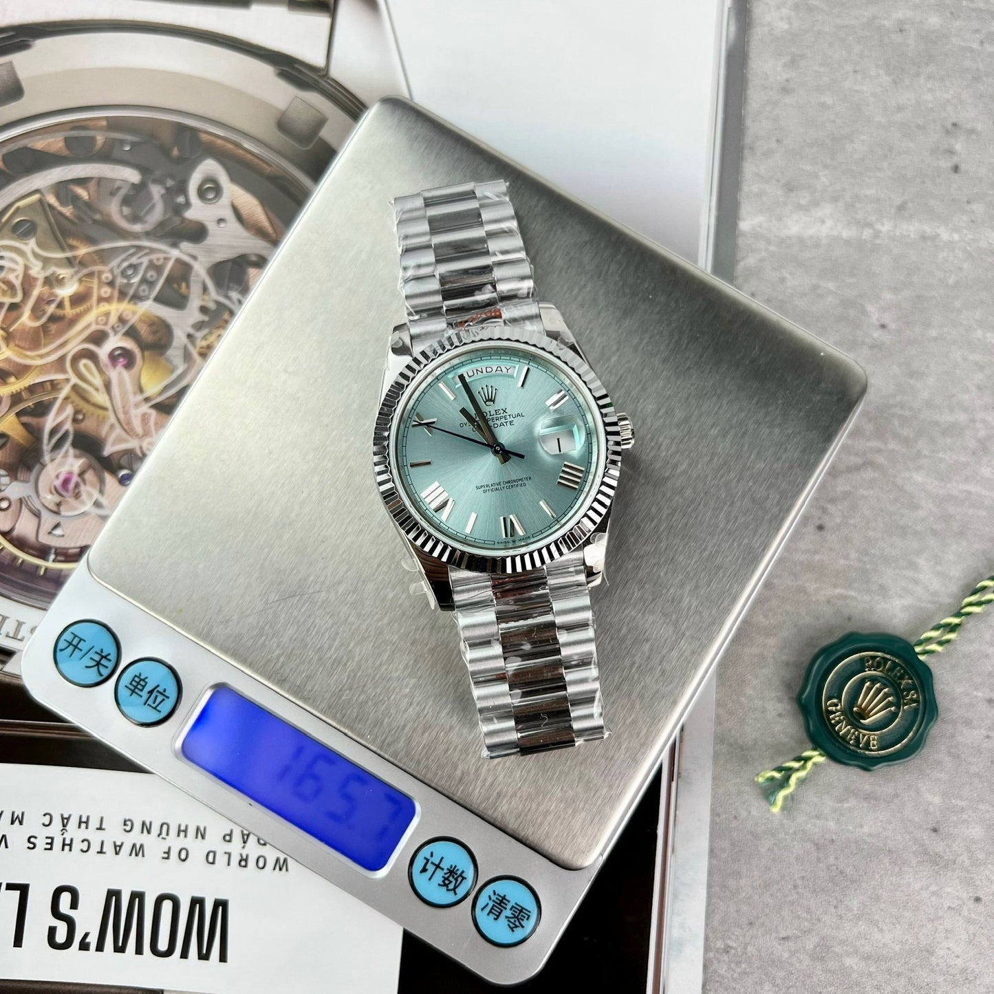 Rolex Day Date M228236-0012 Platinum Roman quadrante Best 1:1 Edizione GM Fabbrica V2