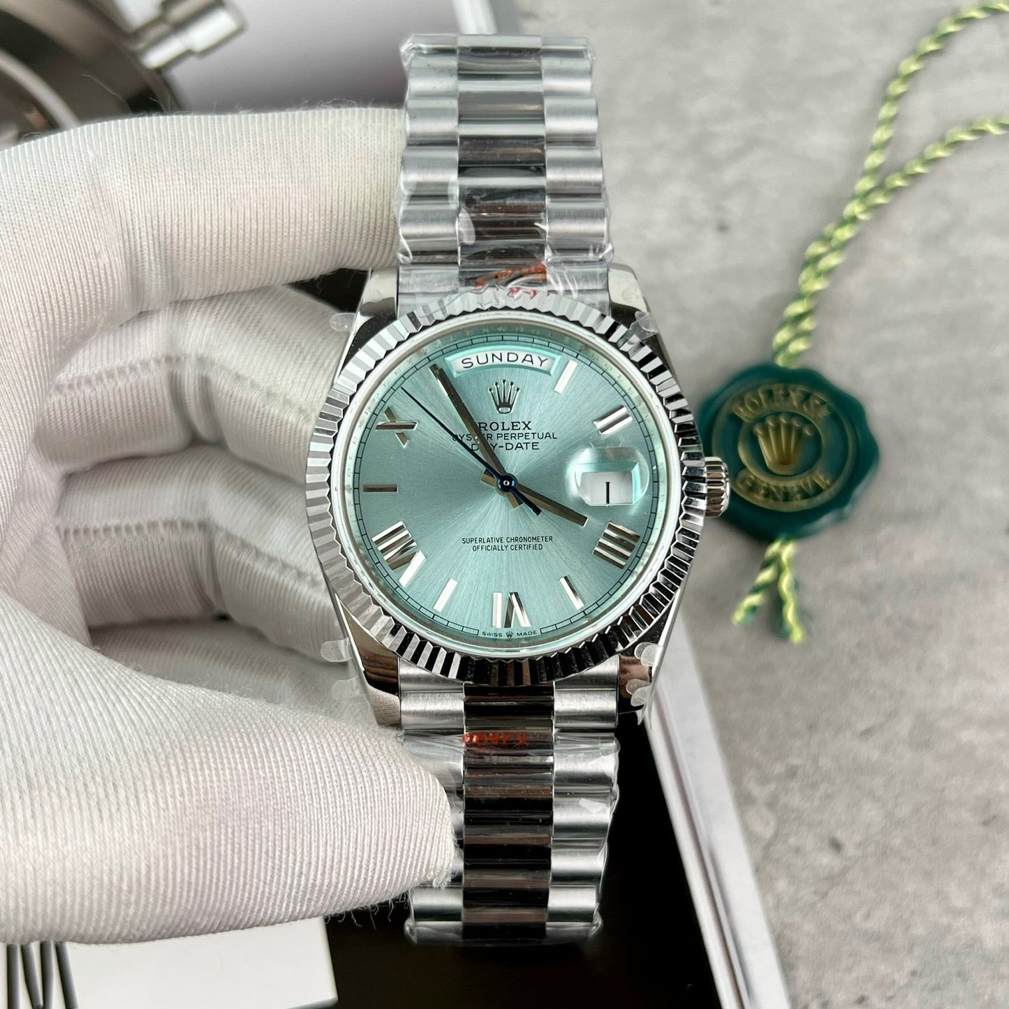 Rolex Day Date M228236-0012 Platinum Roman quadrante Best 1:1 Edizione GM Fabbrica V2
