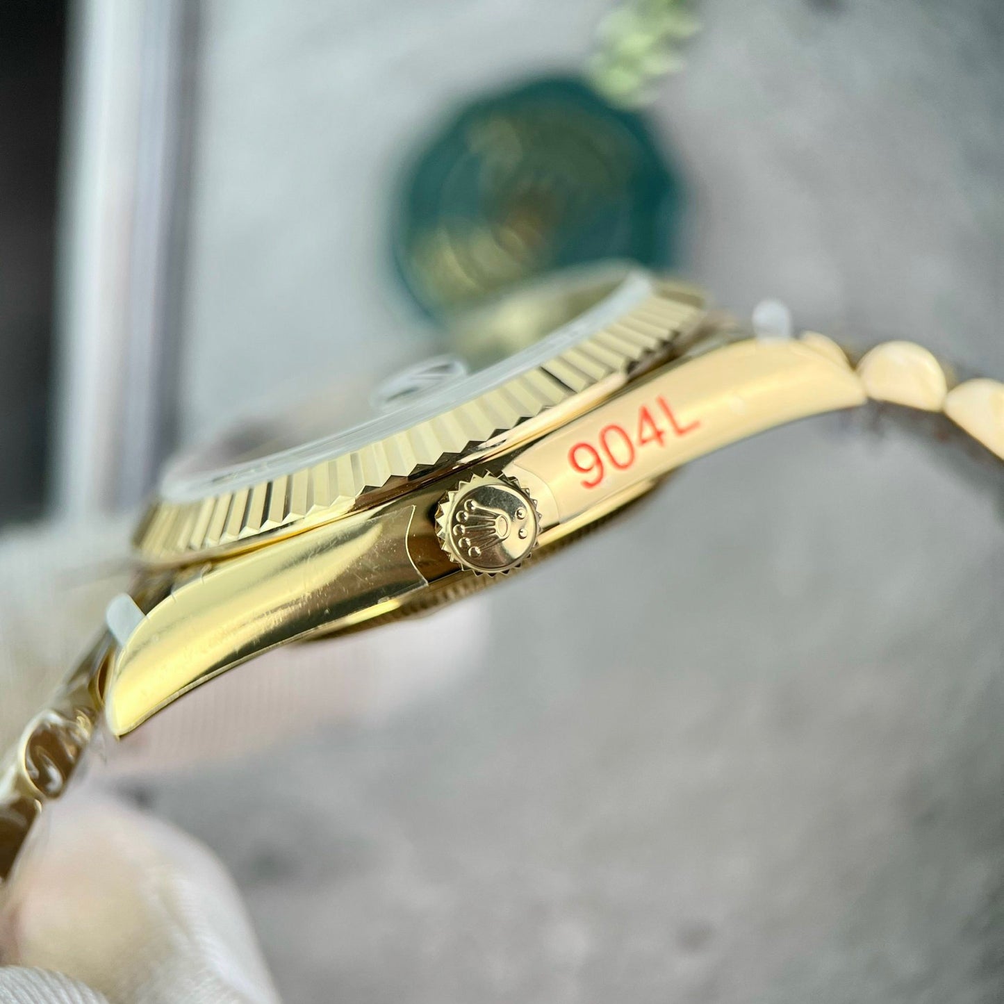 Rolex Day Date M228238-0061 Melhor 1:1 Edizione GM Fabbrica V2 quadrante verde Amarelo Oro
