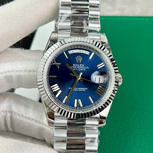 Rolex Day Date M228236-0007 1:1 edizione migliore GM Fabbrica V2 quadrante blu