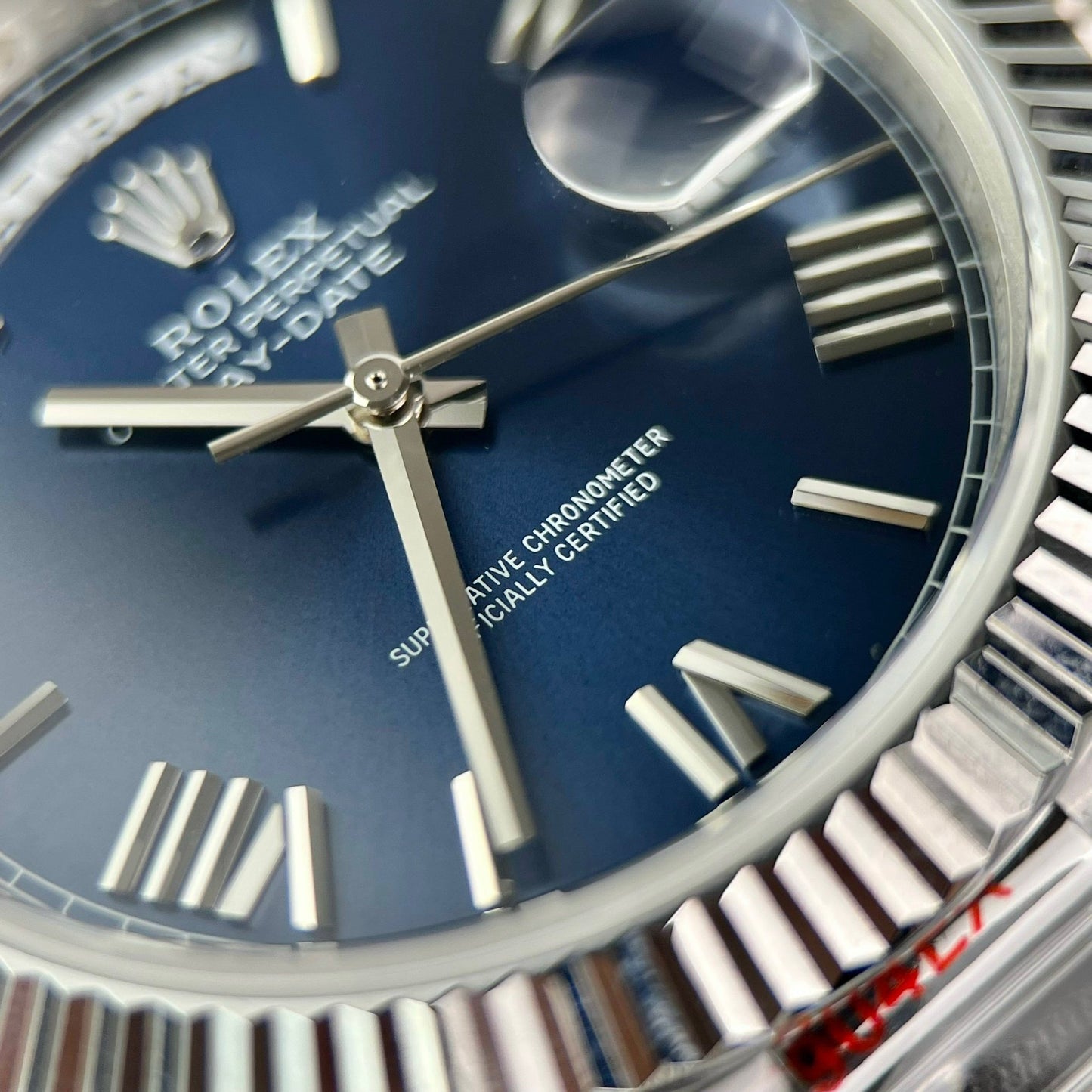 Rolex Day Date M228236-0007 1:1 edizione migliore GM Fabbrica V2 quadrante blu