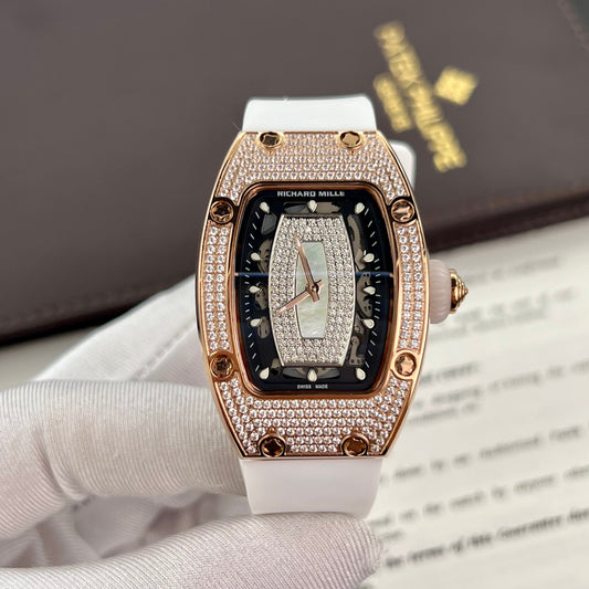 Richard Mille RM 07-01 1:1 Best Edition RM Fabbrica custom full diamonds case